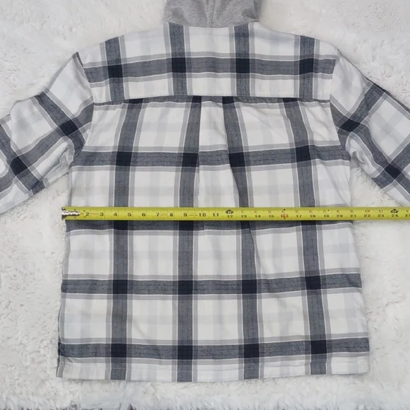 EDDIE BAUER Gray Plaid Hooded Jacket - Picture 14 of 17